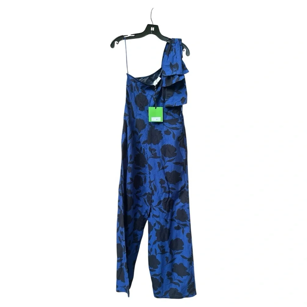 NWT Kate Spade x Target Linen Blend One Shoulder Floral Jumpsuit